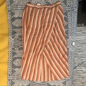 Madewell Faux Wrap Midi Skirt